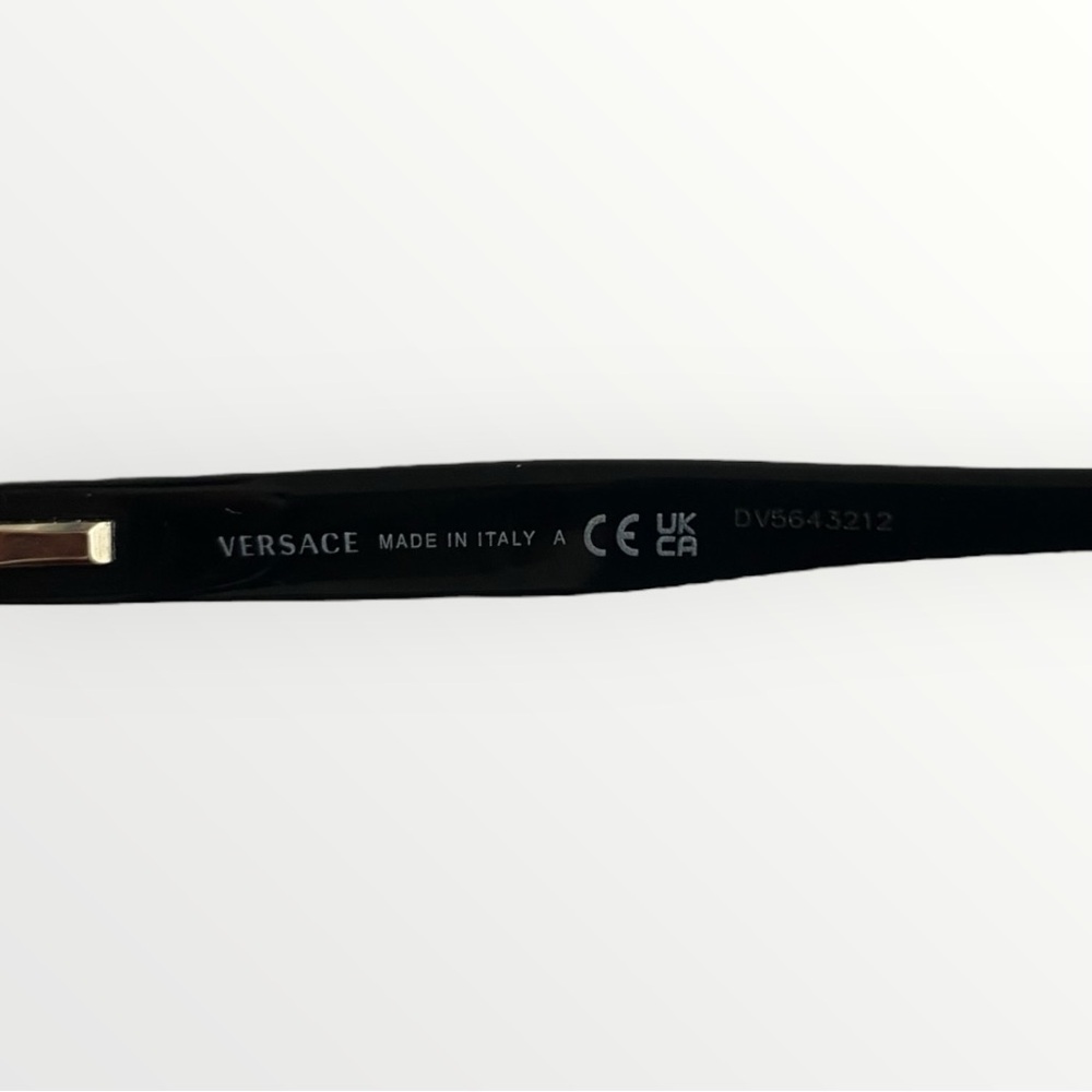 NEW Versace VE1184 Black Matte Metal Rectangular Eyeglasses - Picture 11 of 12